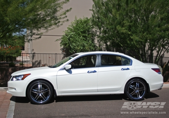 2010 Honda Accord with 20" 2 Crave No.10 in Black Machined (Machined Lip) wheels