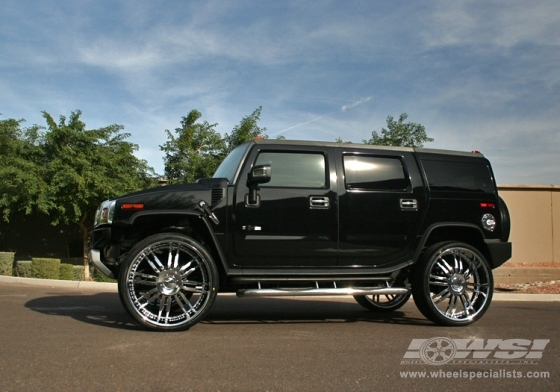 2009 Hummer H2 with 30" Giovanna Caracas-8 in Chrome wheels