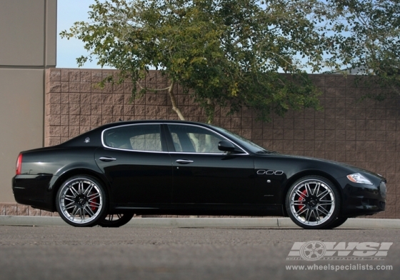 2010 Maserati Quattroporte with 22" GFG Newport in Black (Optional Two Tone Machined) wheels