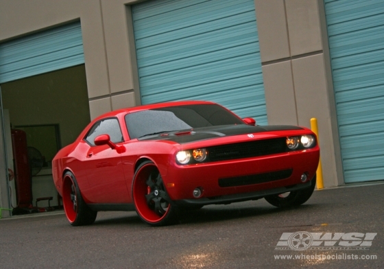 2010 Dodge Challenger with 24" Asanti AF-143 in Chrome (Black) wheels