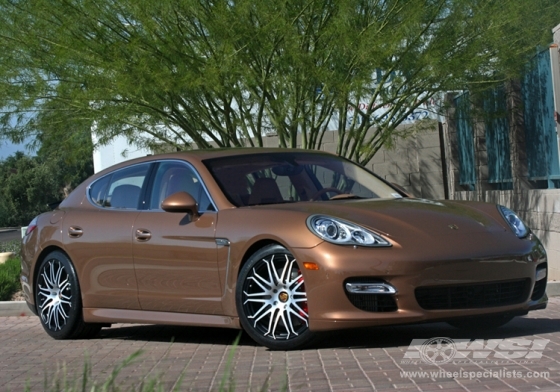 2010 Porsche Panamera with 20" Giovanna Forged Newport in Machined (Black) wheels