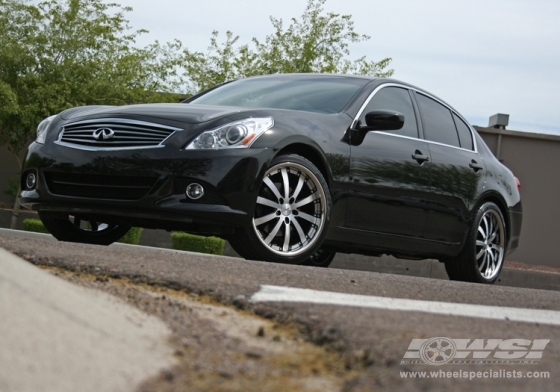 2010 Infiniti G37 with 20" Vossen VVS-083 in Black (Machined Face) wheels