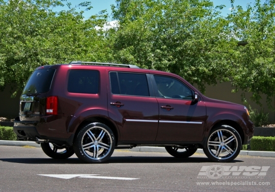 2010 Honda Pilot with 20" Vossen VVS-078 in Black (Machined Face) wheels