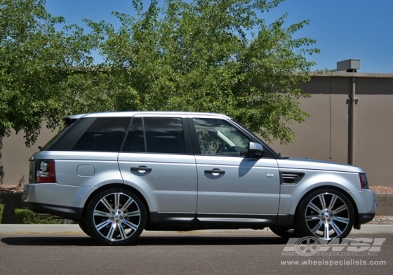 2010 Land Rover Range Rover Sport with 22" ES Designs Euro-10 in Machined (Black) wheels