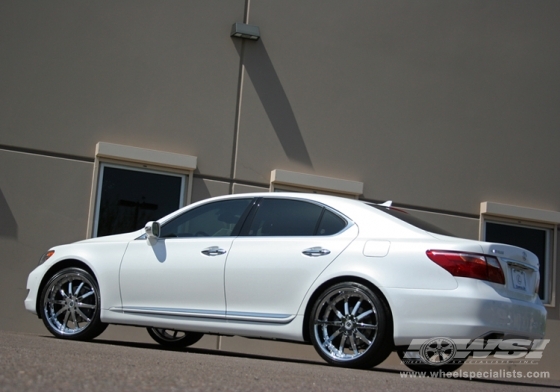 2010 Lexus LS with 22" Fortune Alloys FS10 in Black (Machined) wheels