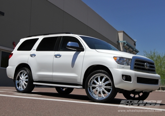 2010 Toyota Sequoia with 24" Lexani LSS-10 in Machined (Black) wheels