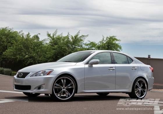 2010 Lexus IS with 20" 2 Crave No.02 in Black Machined (Chrome lip) wheels