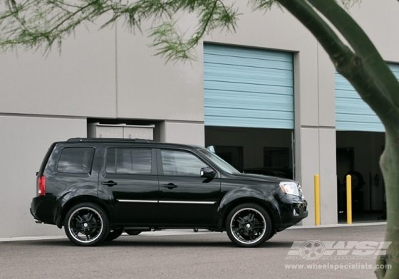 2010 Honda Pilot with 22" Giovanna Closeouts Giovanna Cuomo in Black (Machined Lip) wheels