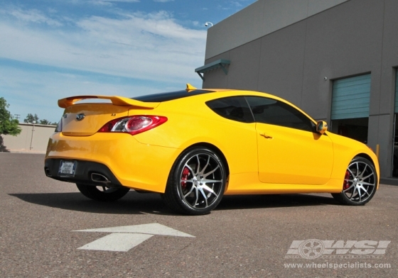 2010 Hyundai Genesis Coupe with 20" Axis Zero in Silver (Matte) wheels