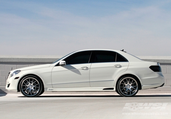 2011 Mercedes Benz E-Class with 20" Vossen VVS-CV2 in Matte Black (Machined / SS Lip) wheels