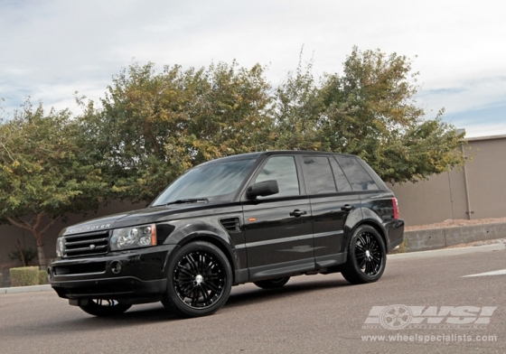 2009 Land Rover Range Rover Sport with 22" Vossen VVS-082 in Machined (Black) wheels
