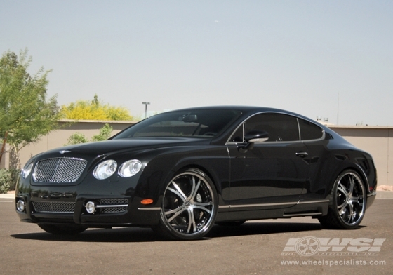 2007 Bentley Continental with 22" Lowenhart LT5 in Machined (Noir) wheels