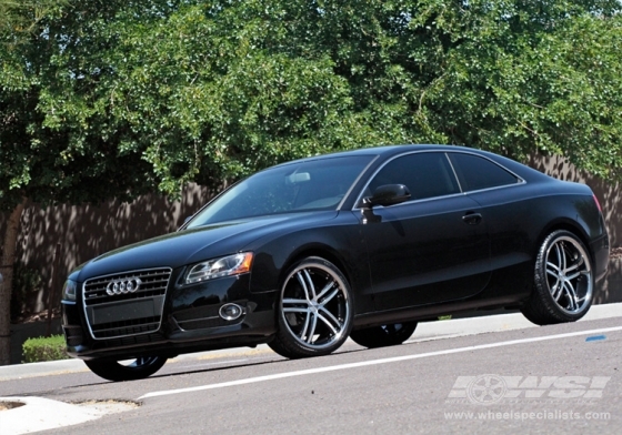 2010 Audi A5 with 20" Vossen VVS-085 in Black (Machined) wheels