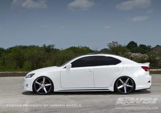 2011 Lexus IS with 20 Vossen VVSCV3 in Black Machined Matte 