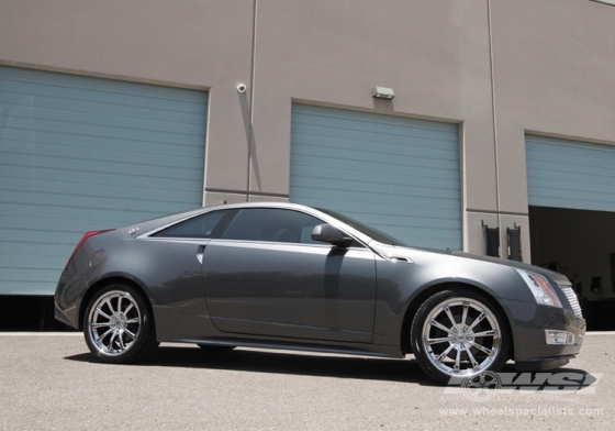 2011 Cadillac CTS Coupe with 20" Lexani CVX-55 in Chrome wheels