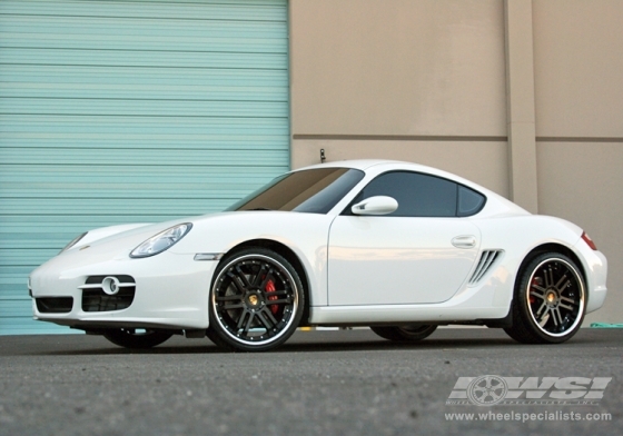 2009 Porsche Cayman with 20" Vossen VVS-077 in Matte Black (Discontinued) wheels
