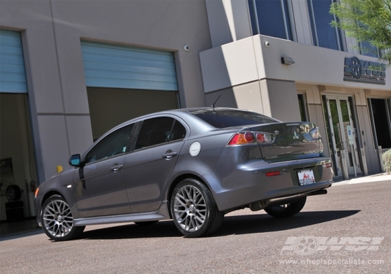 2010 Mitsubishi Lancer with 18 Momo Revenge in Gunmetal Anthracite wheels