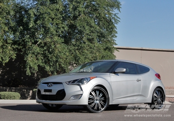 2012 Hyundai Veloster with 20" Avenue A601 in Black (Machined Face w/ Groove) wheels