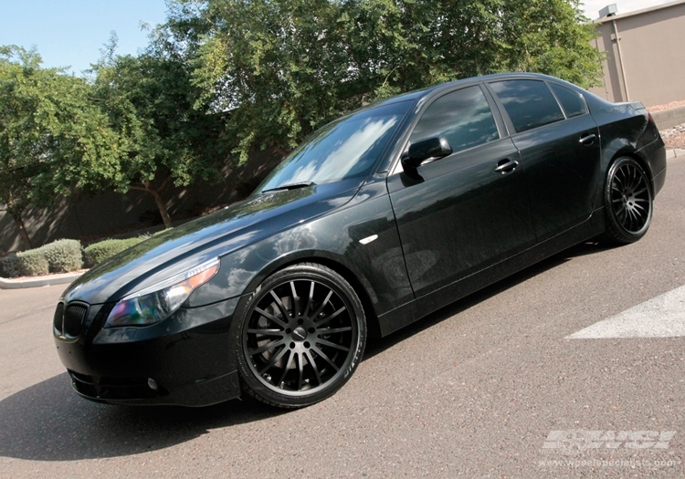 2010 BMW 5Series with 20 Giovanna Martuni in Black Matte wheels