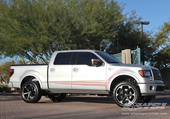 2012 Ford F-150 with 22" Giovanna Dalar-6V in Black (Matte) wheels