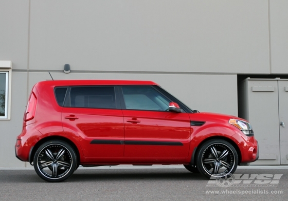 2012 Kia Soul with 20" MKW M105 in Black (Machined Face w/ Groove) wheels