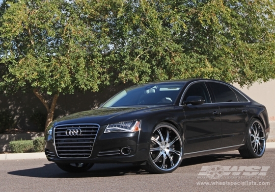 2012 Audi A8 with Lexani LX-09 in Machined (Black) wheels