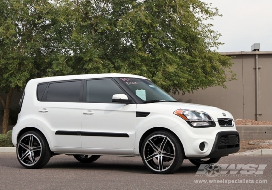 2012 Kia Soul with 20" MKW M107 in Machined (Gloss Black) wheels