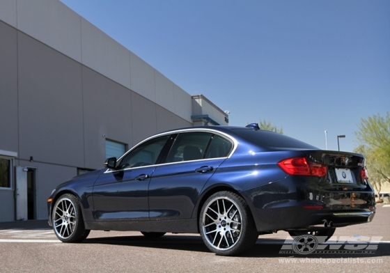 2012 BMW 3-Series with 20" Gianelle Yerevan in Machined Black (Chrome S/S Lip) wheels