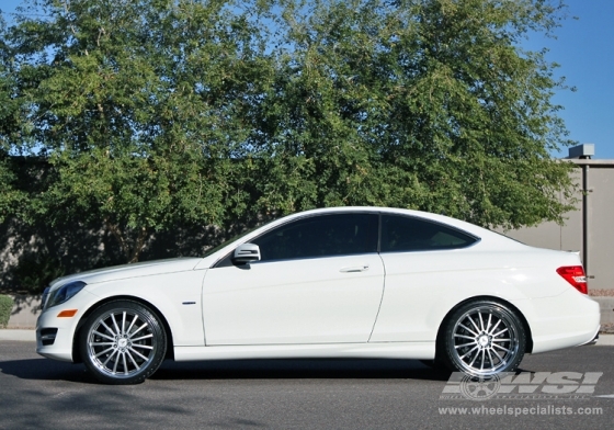 2012 Mercedes Benz C-Class Coupe with 20" Mandrus Millenium in Silver (Hyper) wheels