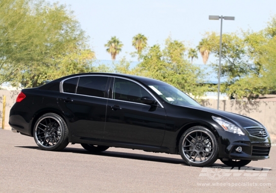 2012 Infiniti G37 with 20" Gianelle Yerevan in Matte Black (Chrome S/S Lip) wheels