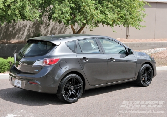 2012 Mazda Mazda3 with 18" Koko Kuture Marbella in Black wheels