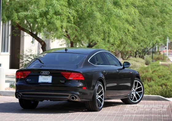 2012 Audi A7 with 20" Giovanna Monza in Machined Black (Chrome S/S lip) wheels