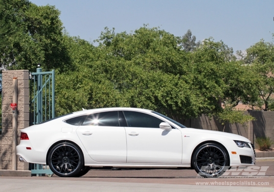 2012 Audi A7 with 22" GFG Supremo G-2 in Black (Chrome lip) wheels