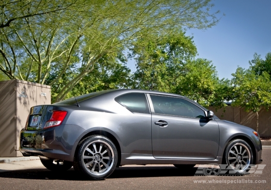 2013 Scion tC with 18" TSW Londrina in Gunmetal (Mirror Lip) wheels
