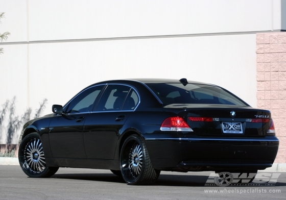 2006 BMW 7-Series with 22" Giovanna Closeouts Gianelle Cairo in Black (Machined) wheels