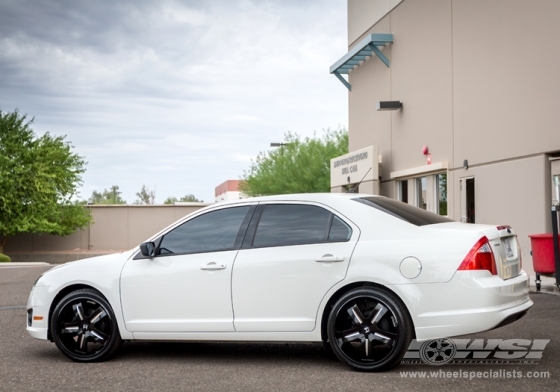 2011 Ford Fusion with 20" Hostile Off Road H200 Infectious in Gloss Black Milled (Blade Cut) wheels