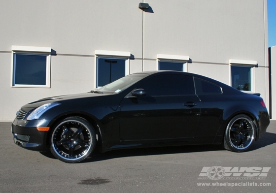 2005 Infiniti G35 Coupe with 20" MKW M50 in Black (Gloss) wheels