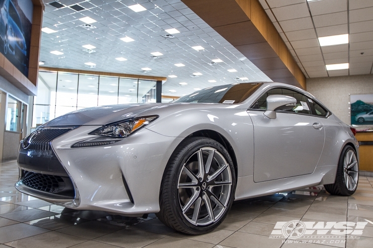 2015 Lexus RC with 20" Gianelle Davalu in Silver (Black Anodized face) wheels