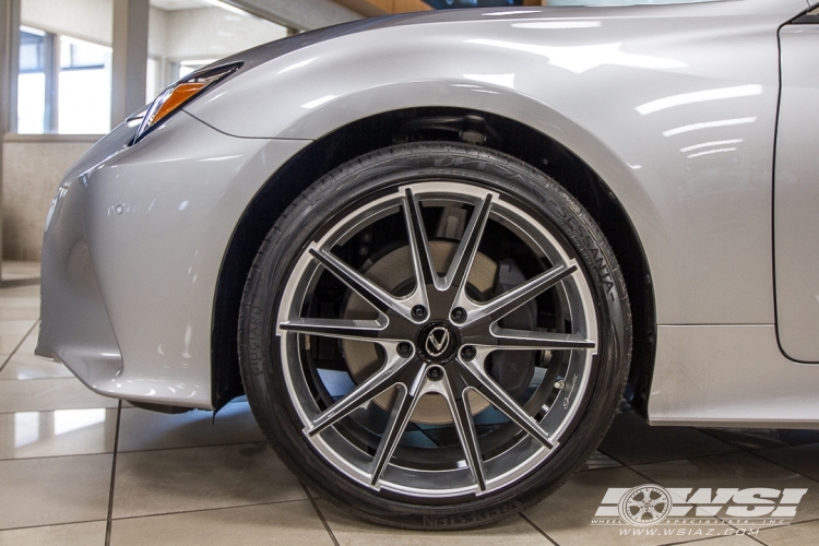 2015 Lexus RC with 20" Gianelle Davalu in Silver (Black Anodized face) wheels