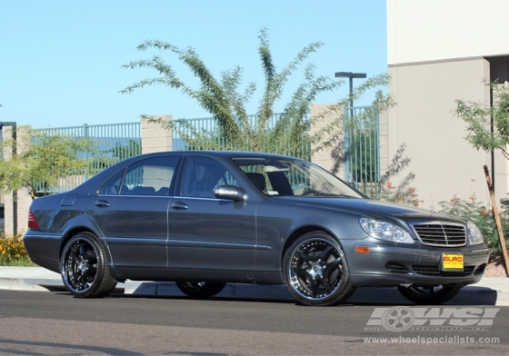 2004 Mercedes Benz S-Class with 20" Lowenhart LSR in Black (Discontinued) wheels