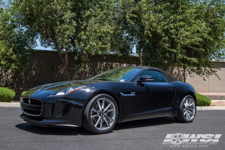 2014 Jaguar F-Type with 20" Gianelle Davalu in Silver (Black Anodized face) wheels