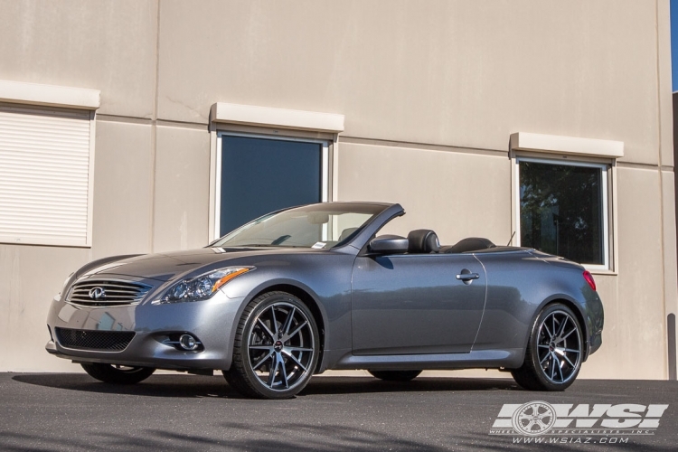 2013 Infiniti G37 Coupe with 20" Gianelle Davalu in Satin Black Machined wheels