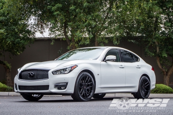 2015 Infiniti Q70 with 20" Giovanna Shaki in Black wheels