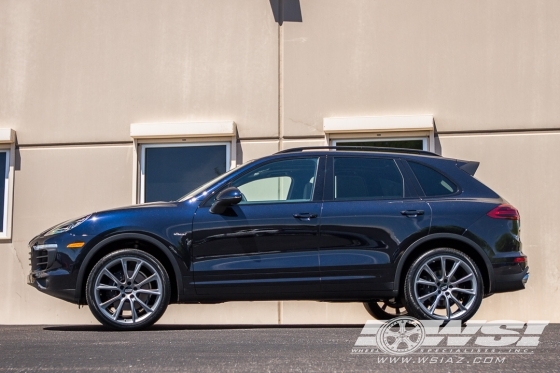 2015 Porsche Cayenne with 22" BBS SV in Titanium wheels