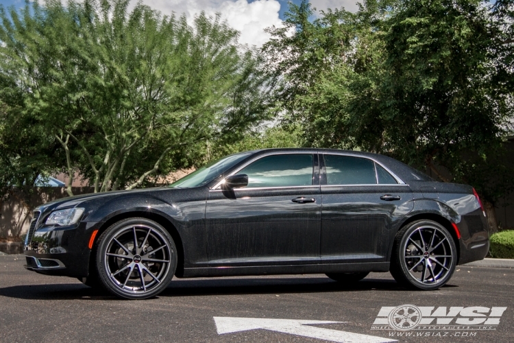 2015 Chrysler 300C with 22" Gianelle Davalu in Black Machined wheels