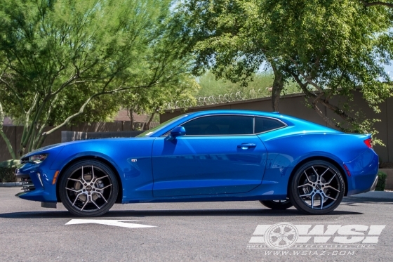 2016 Chevrolet Camaro with 20" Giovanna Haleb in Black Machined wheels