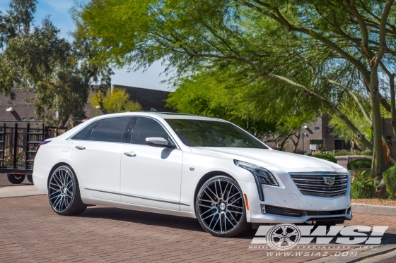 2017 Cadillac CT6 with 22" Savini Cast BM-13 in Machined Black wheels