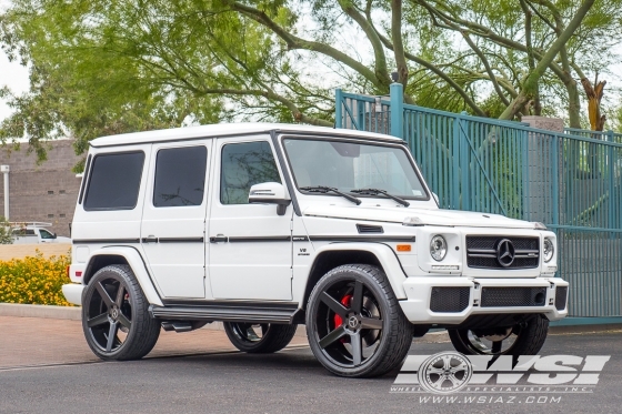 2015 Mercedes-Benz G-Class with 24" Koko Kuture Sardinia in Gloss Black wheels