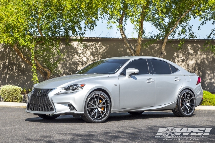 2016 Lexus IS with 20" Gianelle Davalu in Black Machined wheels