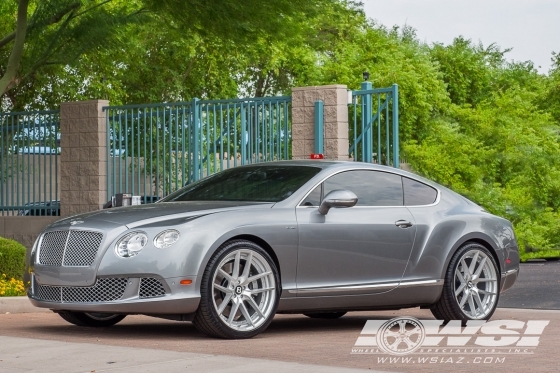 2013 Bentley Continental with 22" Gianelle Monaco in Silver Machined wheels